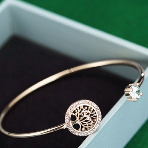 Gold Plated Bracelet For Women Tree Of Life Design 17$